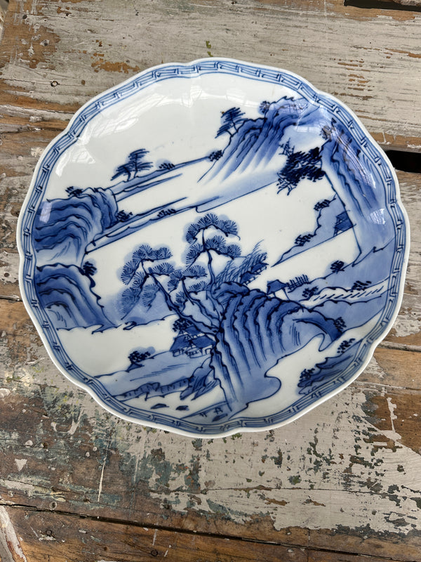Blue & White Chinoiserie Plate