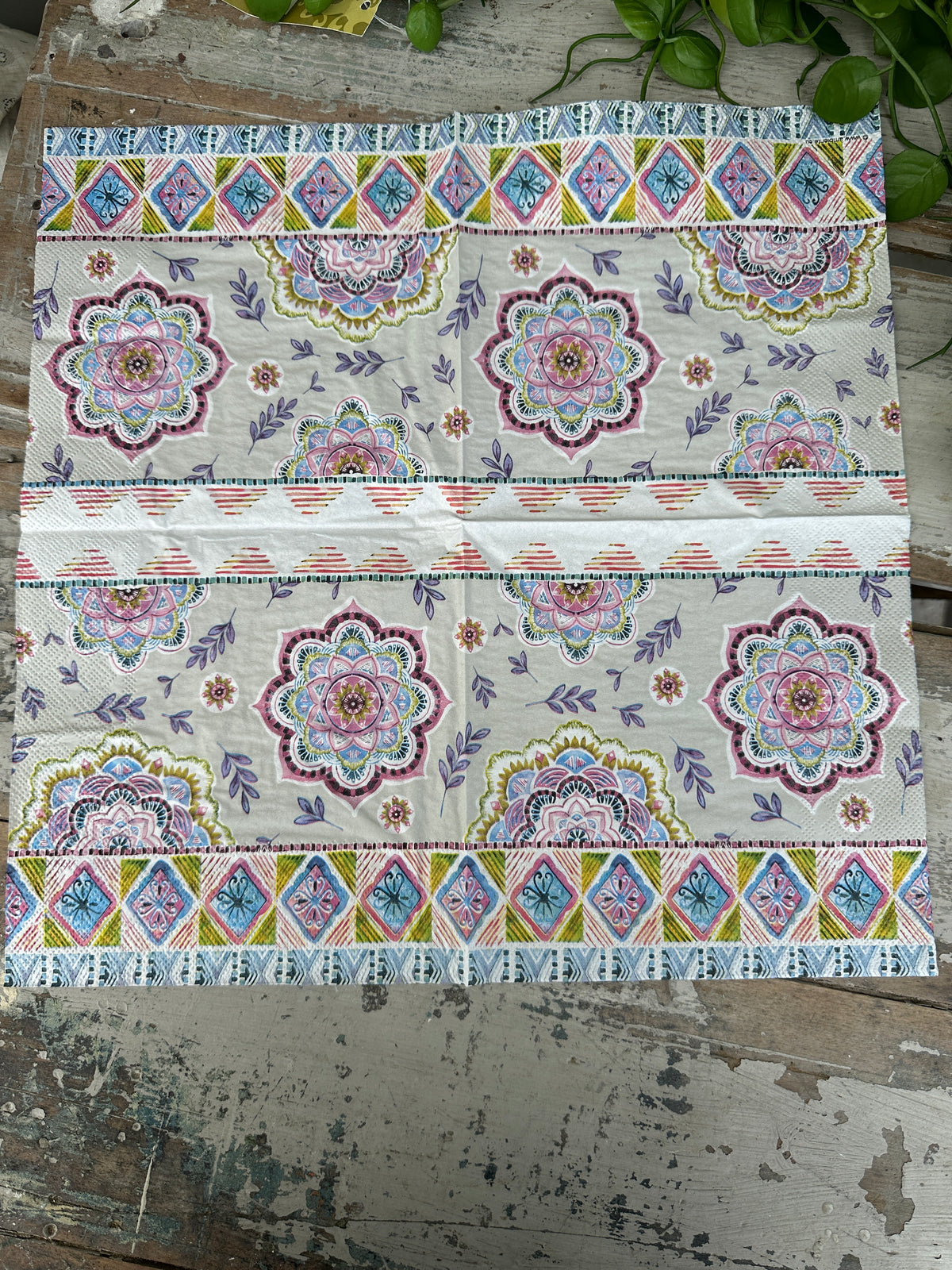 Mandalas Napkin for Decoupage