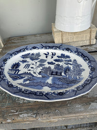 Blue & White platter made in Japan