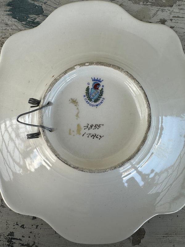 Vintage Capodimonte Italian Hanging plate