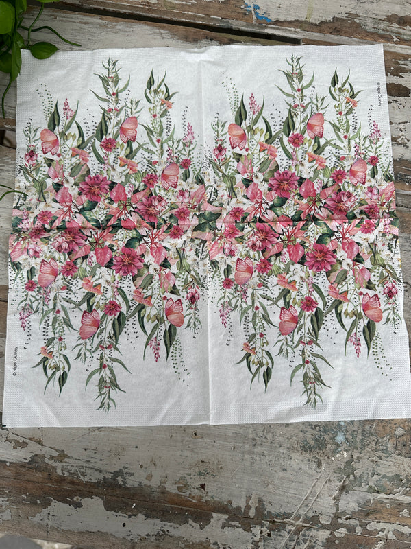 Pink Tizi Napkin for Decoupage