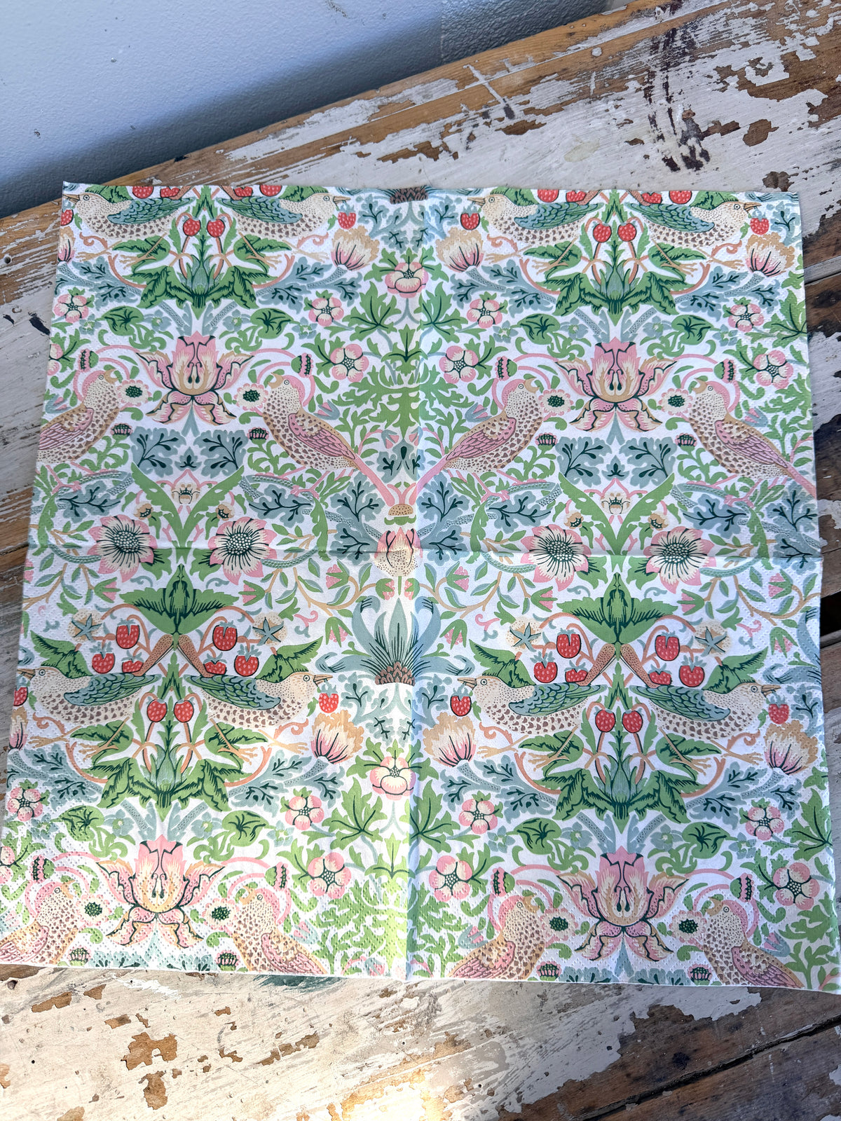 Strawberry Thief Pastels Napkin for Decoupage