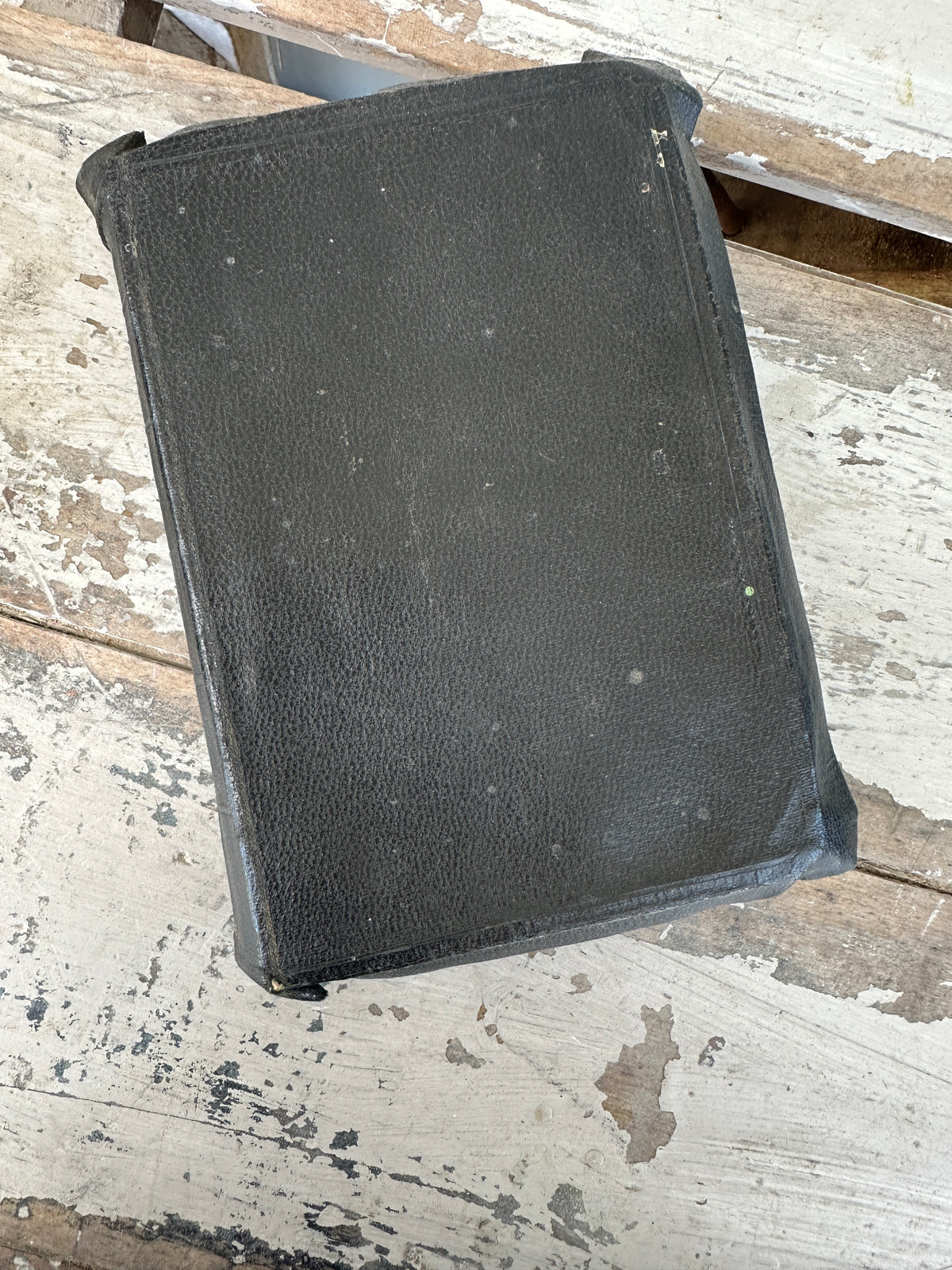 The Holy Bible  Vintage Book black w red gold pages