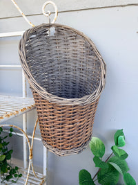 Hanging Wall Baskets Willow Greywash