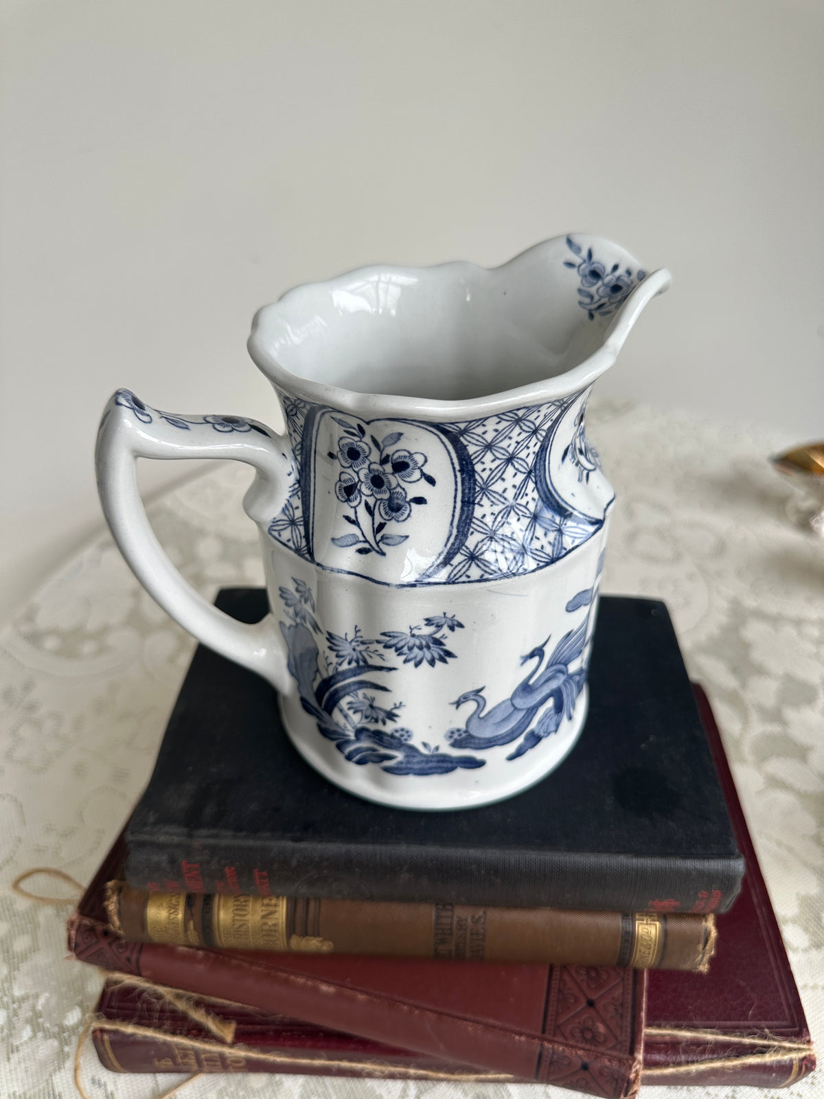 Blue & White Jug Made in England
