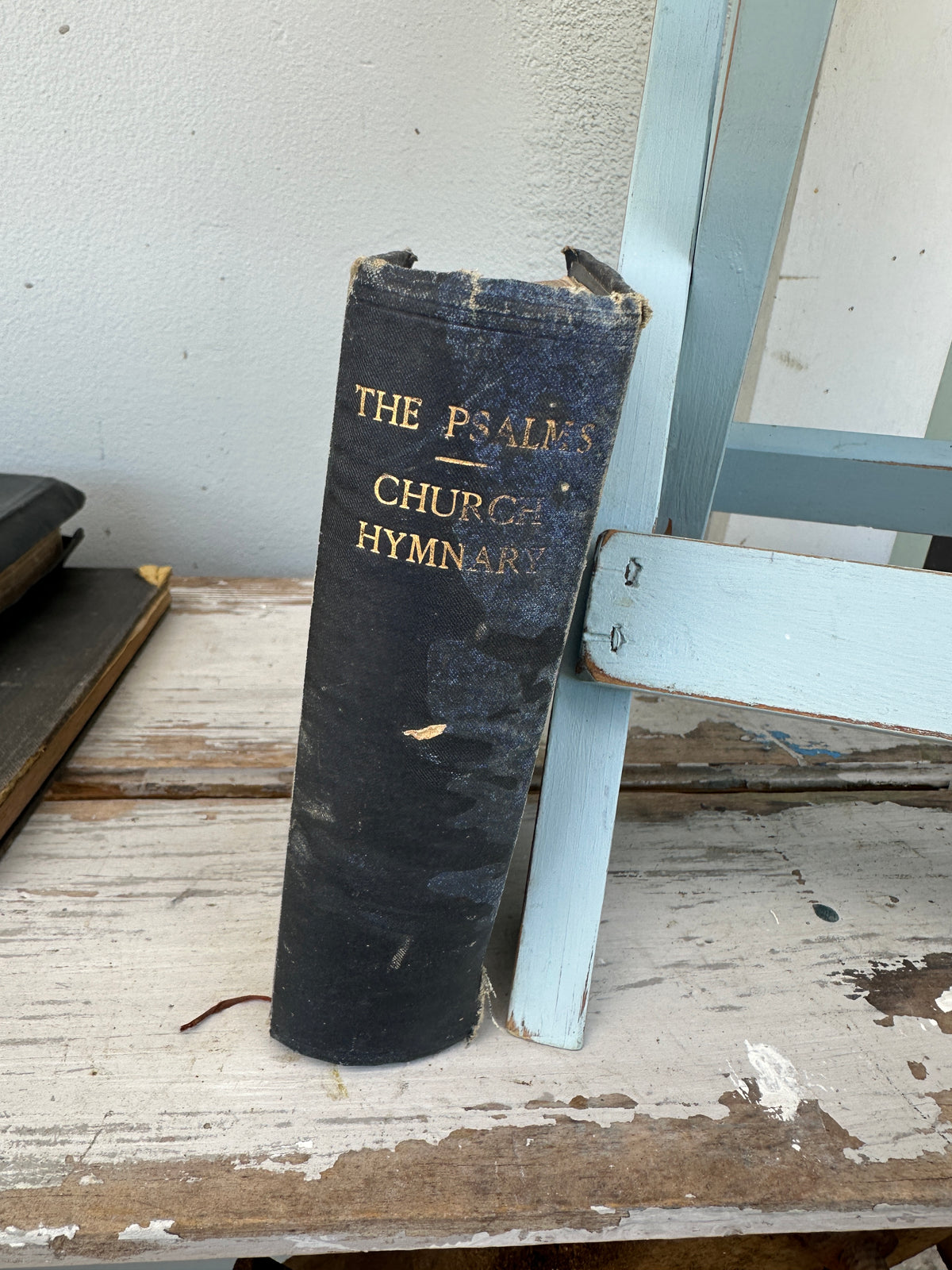 The Psalms Church Hymnary Vintage Book blue w gold pages