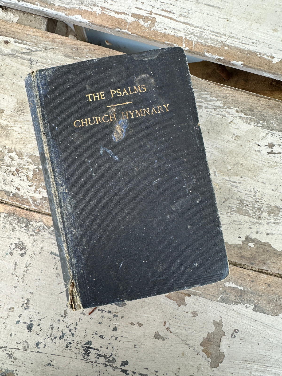 The Psalms Church Hymnary Vintage Book blue w gold pages