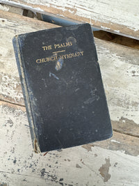 The Psalms Church Hymnary Vintage Book blue w gold pages