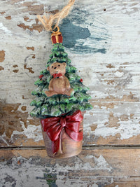 Hanging Potted Tree w Bear classic