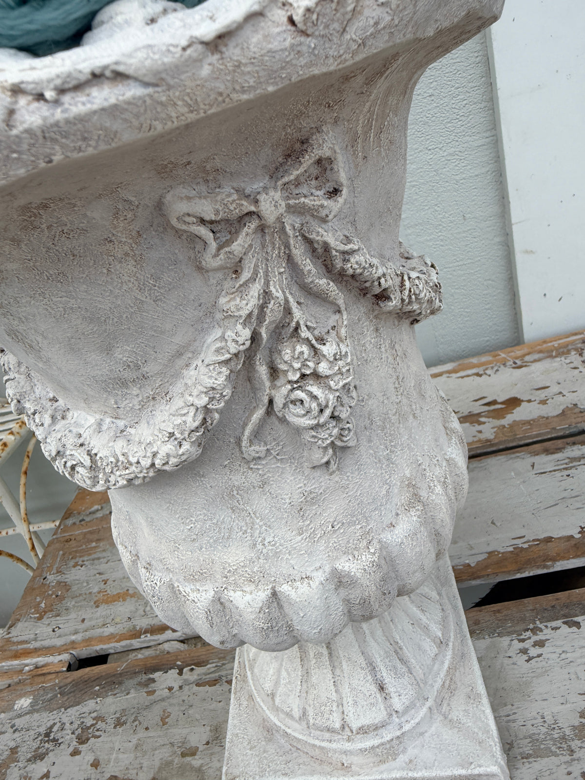 Large painted decorative Urn - please COLLECT from store