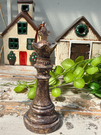 Hanging Chess Piece in Rustic Bronze for christmas tree