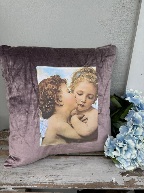 Velvet Cushion Heather Kiss 