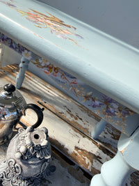 Paisley painted small wooden table
