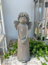 Angel Statue Rustic with flowers