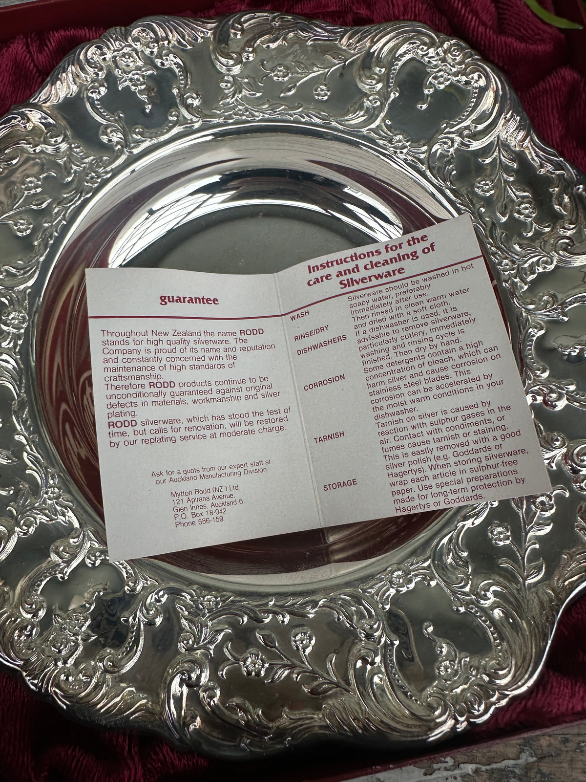 Silverware Plate in box RODD