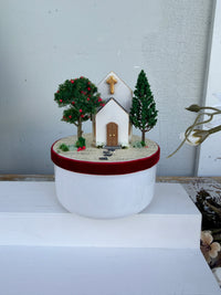 Miniature Church Series Red Handmade Diorama