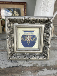 Square ornate silver frame