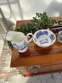 Coalport Willow B&W miniatures set boxed