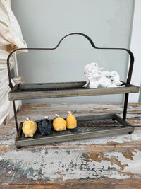 Metal 2 shelf Caddy w handle