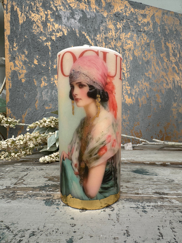 art deco Vogue Candle Tall