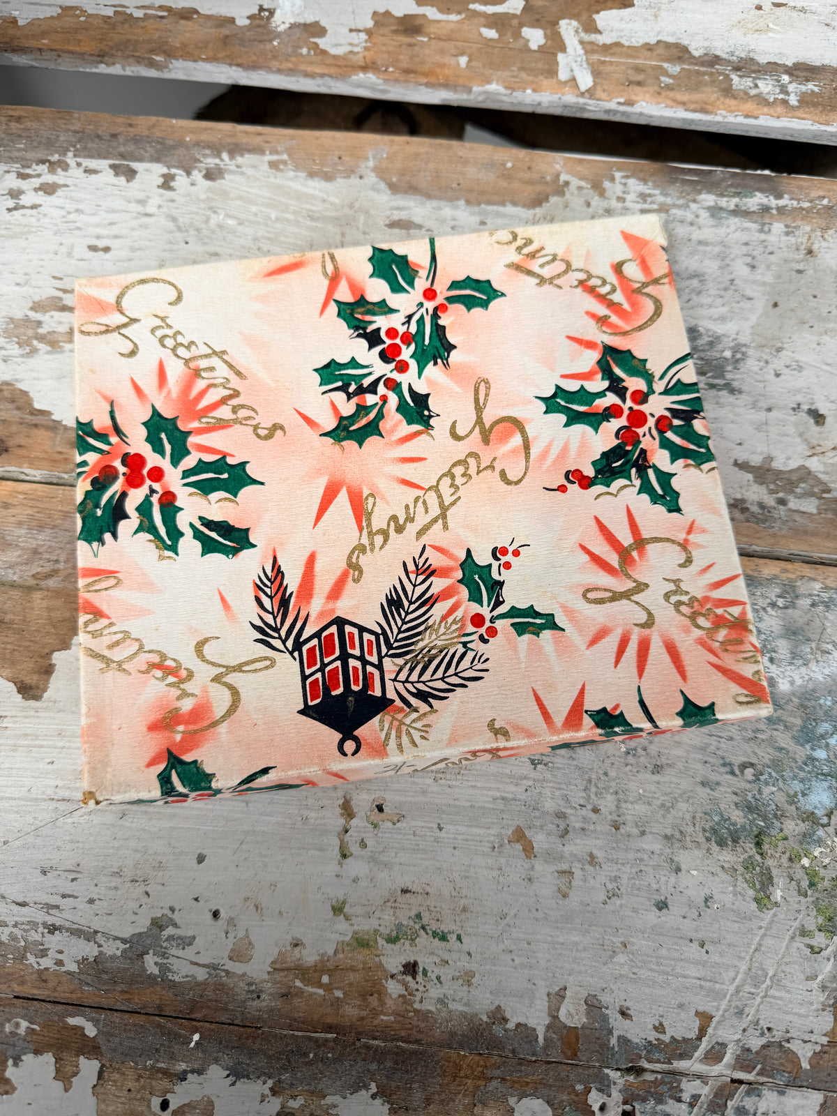 Vintage Christmas Card in box - choose your design