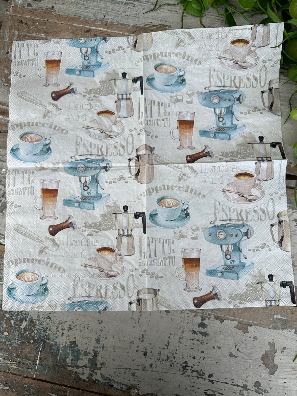 Barista Napkin for Decoupage