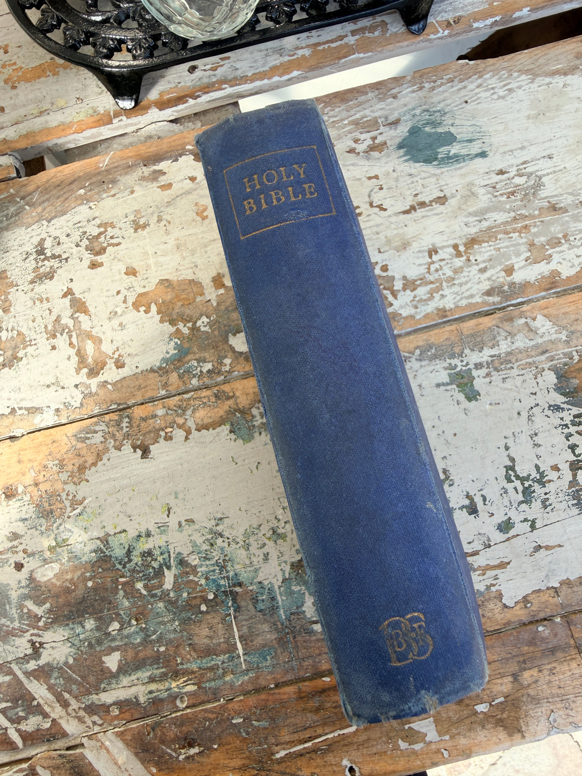 Holy Bible Vintage Blue book