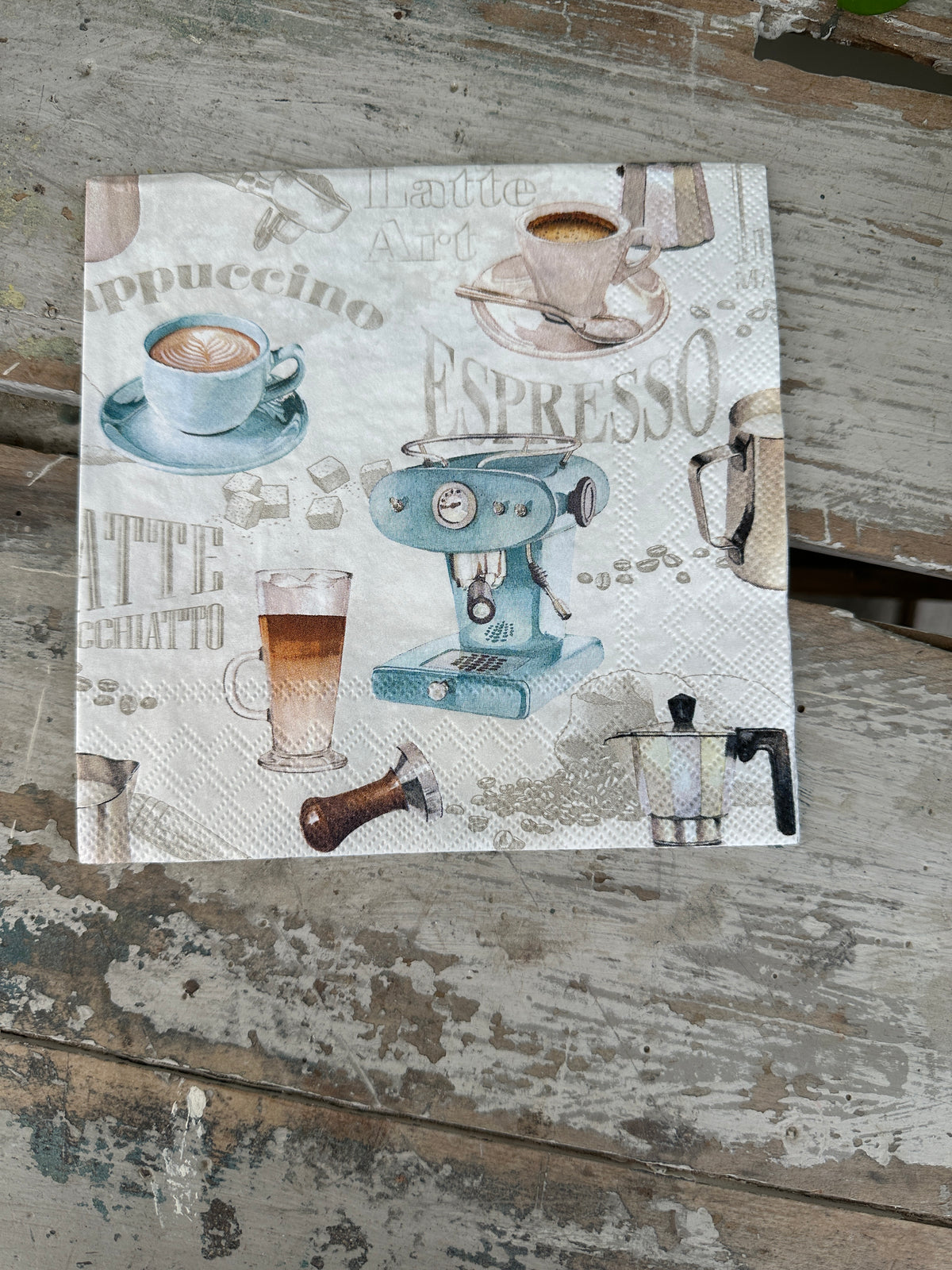 Barista Napkin for Decoupage