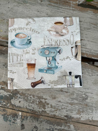 Barista Napkin for Decoupage