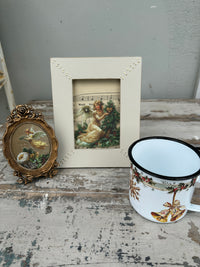 Christmas Angel in Wooden antiqued frame