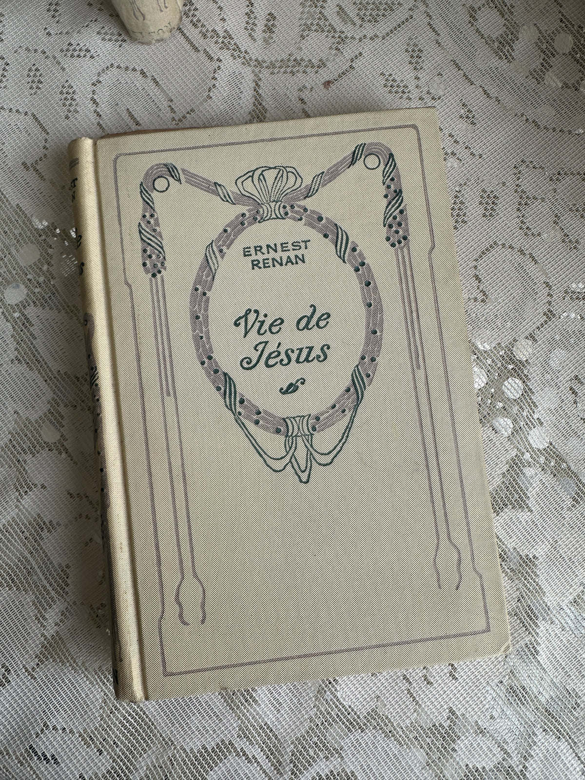 French Vie de Jesus Vintage Book cream small