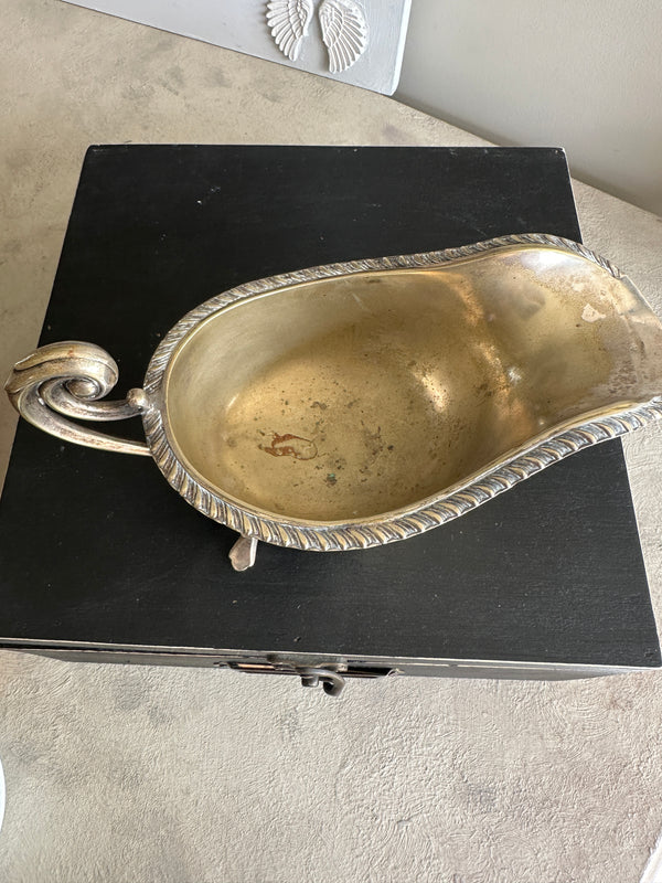 Vintage Silver look Gravy Boat