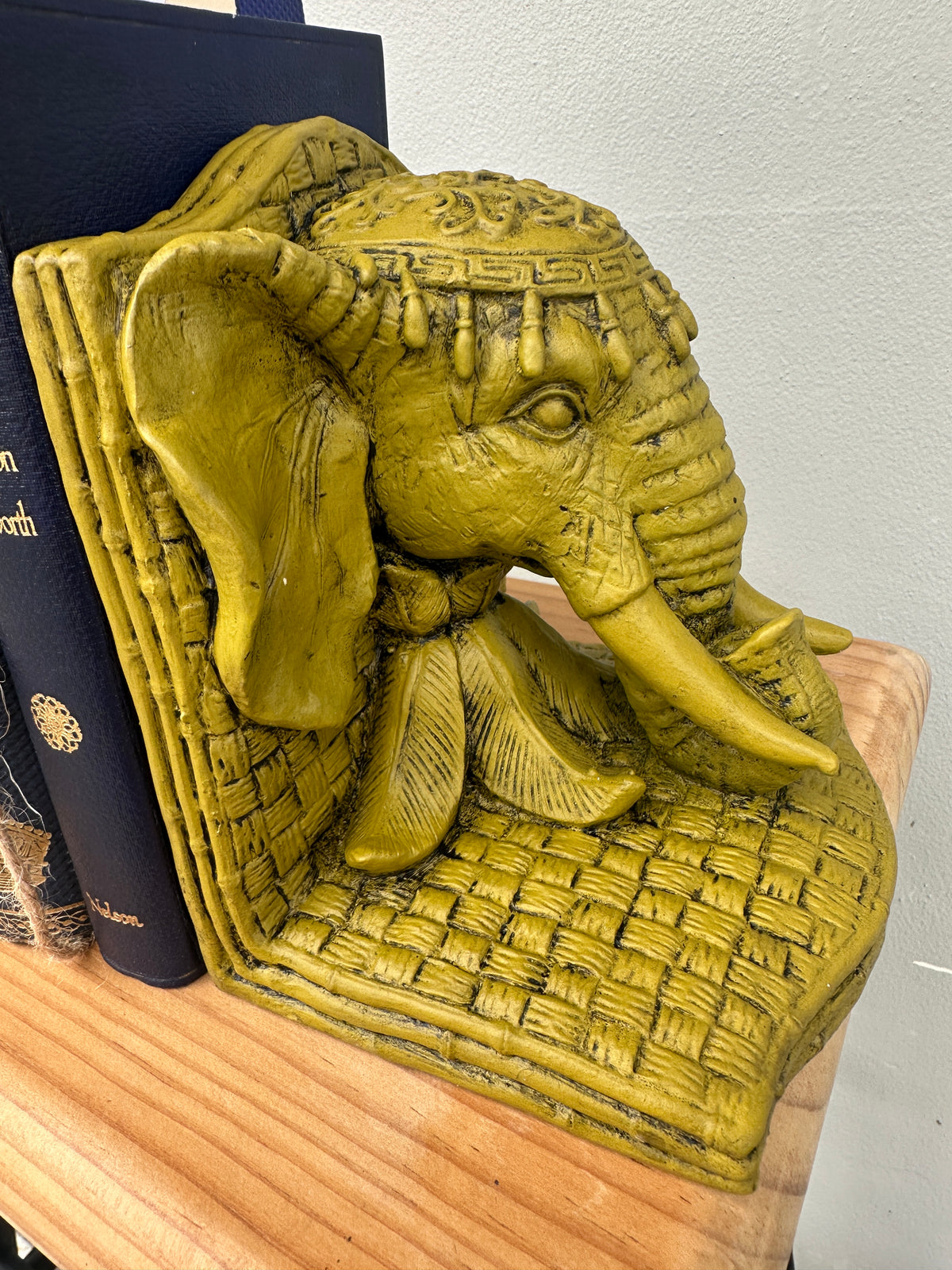 Elephant Bookends in French Country style