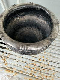 Silverware Planter Pot with floral design