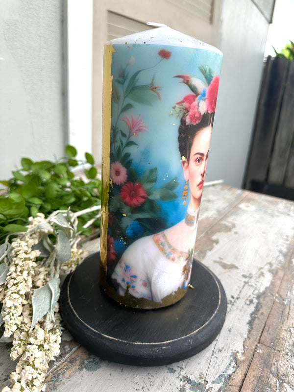 Blue Frida Candle XL