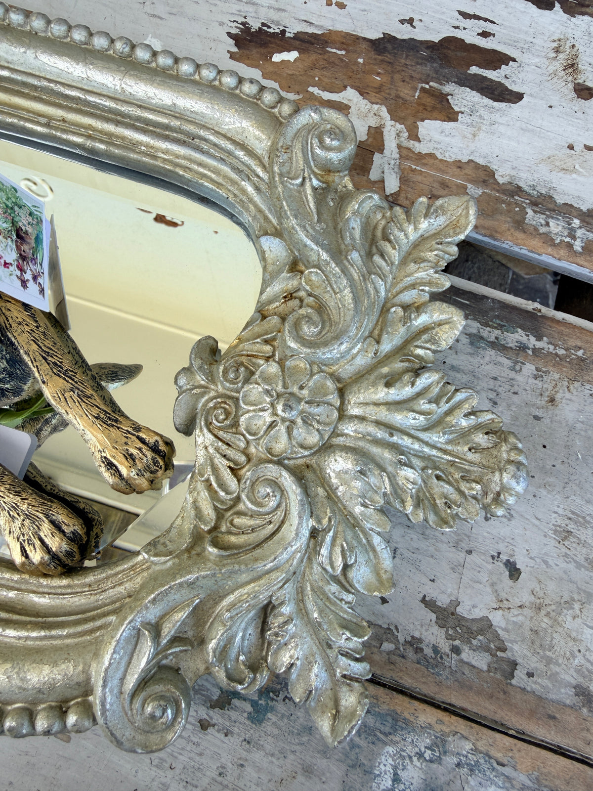 Silver tone Filigree Mirror / tray MUST COLLECT