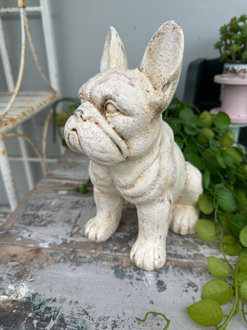 Shabby look painted dog