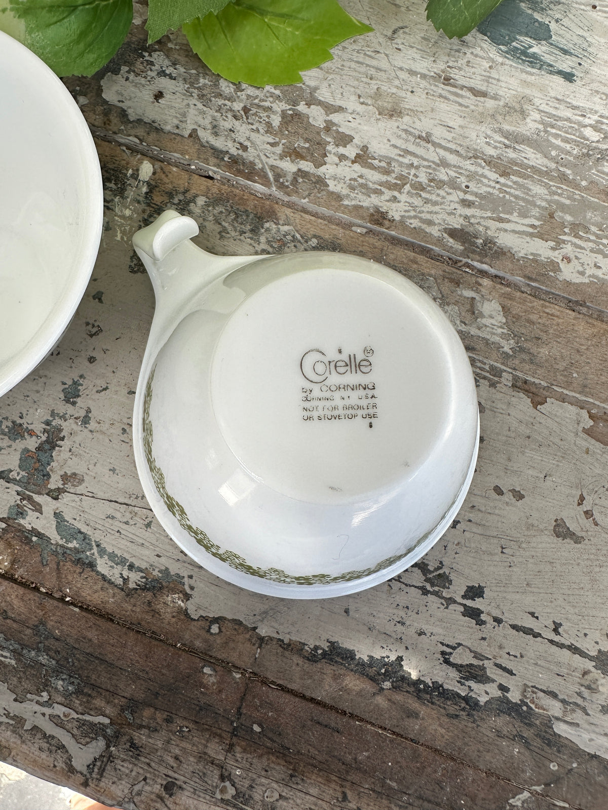 Corelle Ware sage stripe cups x 2