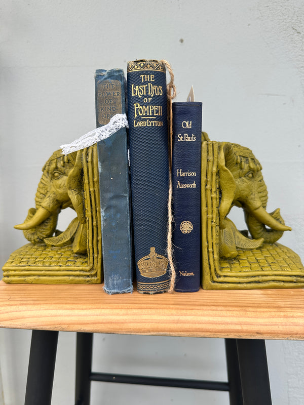 Elephant Bookends in French Country style