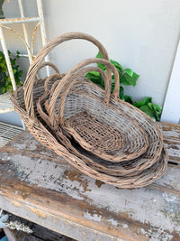 Flower Picking Baskets Willow Greywash