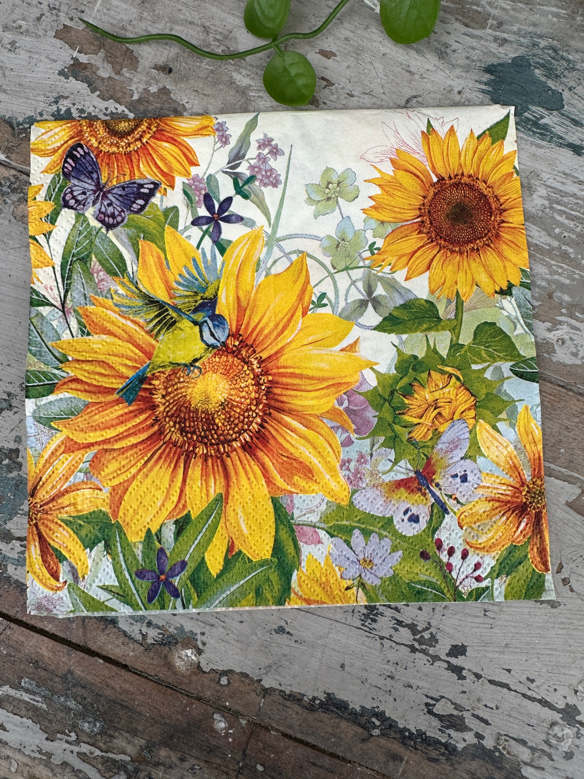Sunflower Patch Napkin for Decoupage
