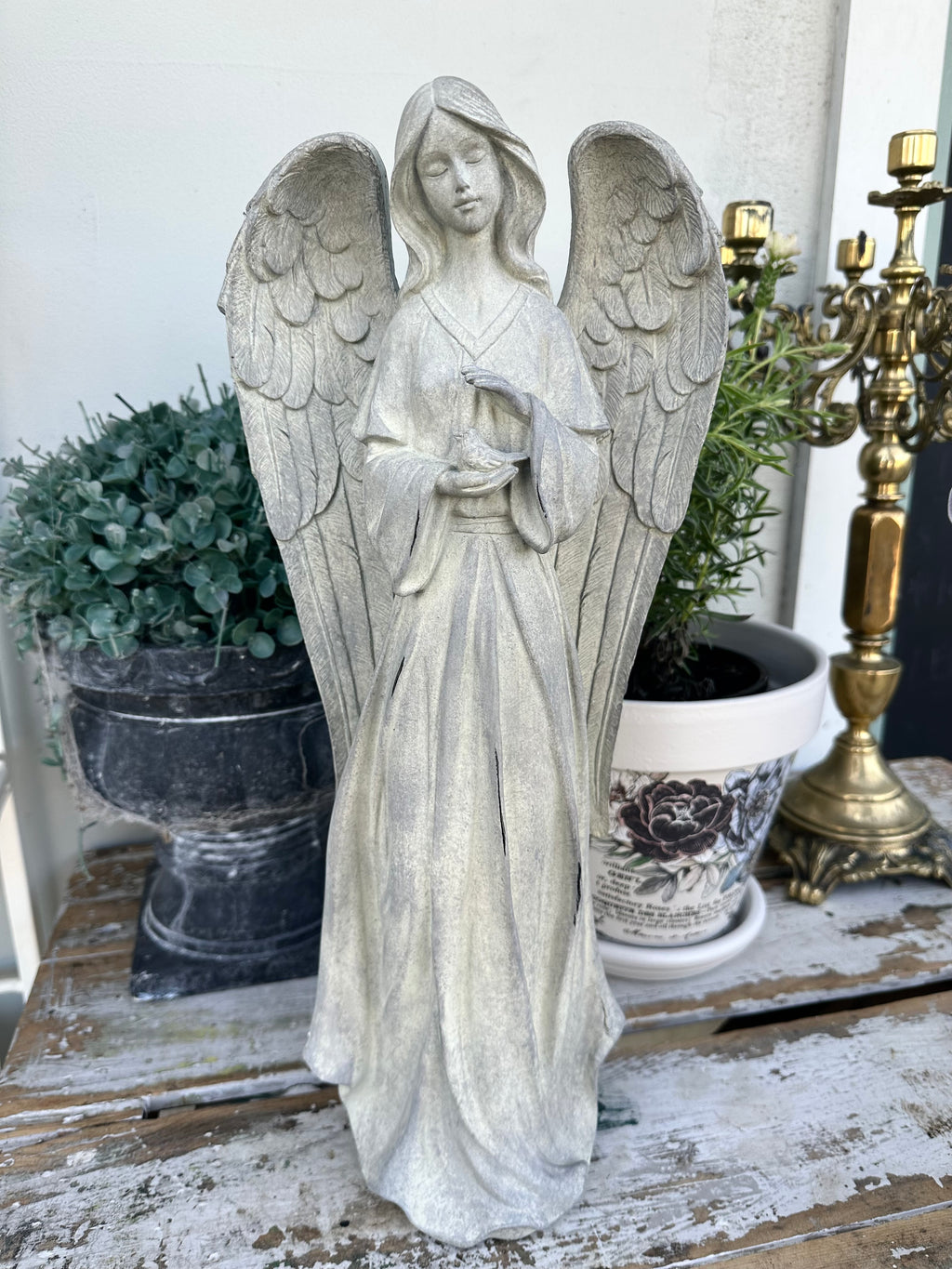 Angel Statue with dove