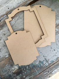 Elegant Frame 3 piece set Blank MDF shape 18cm
