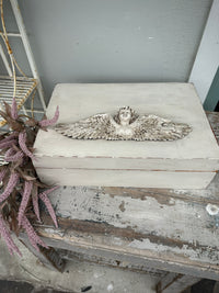 Angelic large Box chippy milk painted COLLECT OR GET COURIER QUOTE