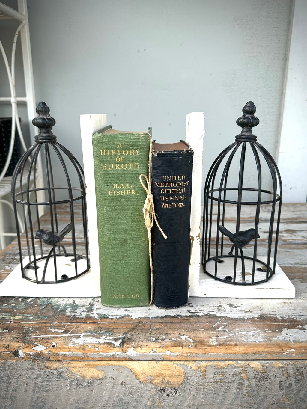 Book ends Bird cage