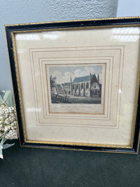 Vintage Engraving The Free School, Norwich circa 1900's