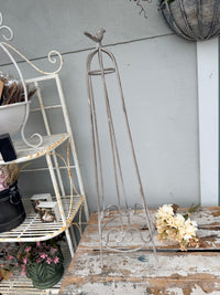 Tall Metal Garden Obelisk with Bird