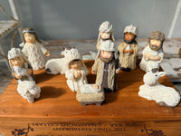 Nativity Set Mini Knitted Neutrals 11 piece