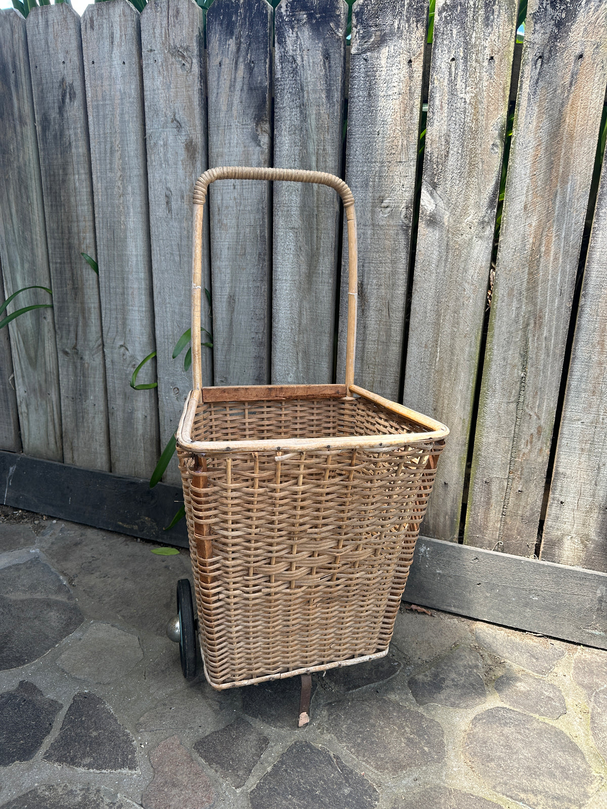 Wicker Shopping Trolley 