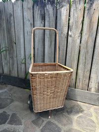 Wicker Shopping Trolley 